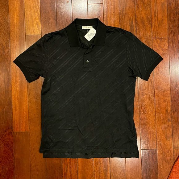 Givenchy black tonal logo print polo shirt - Picture 3 of 8